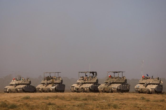 Israeli tanks advance further into the northern Gaza Strip.